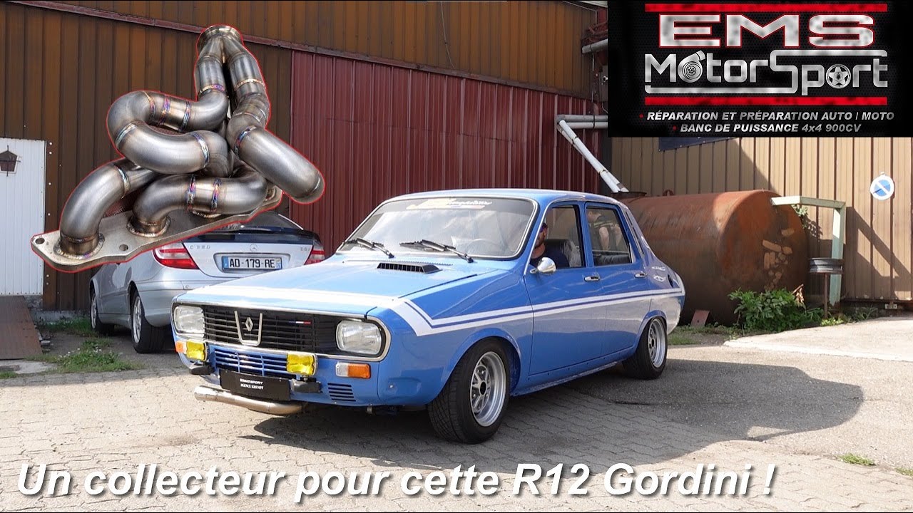 Cette R12 Gordini fait beaucoup trop de bruit !! (fabrication collecteur + échappement type 