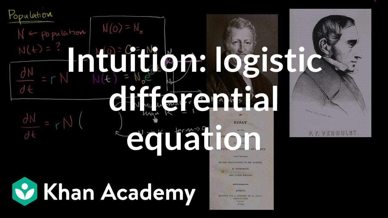 Logistic differential equation intuition | First order differential equations | Khan Academy