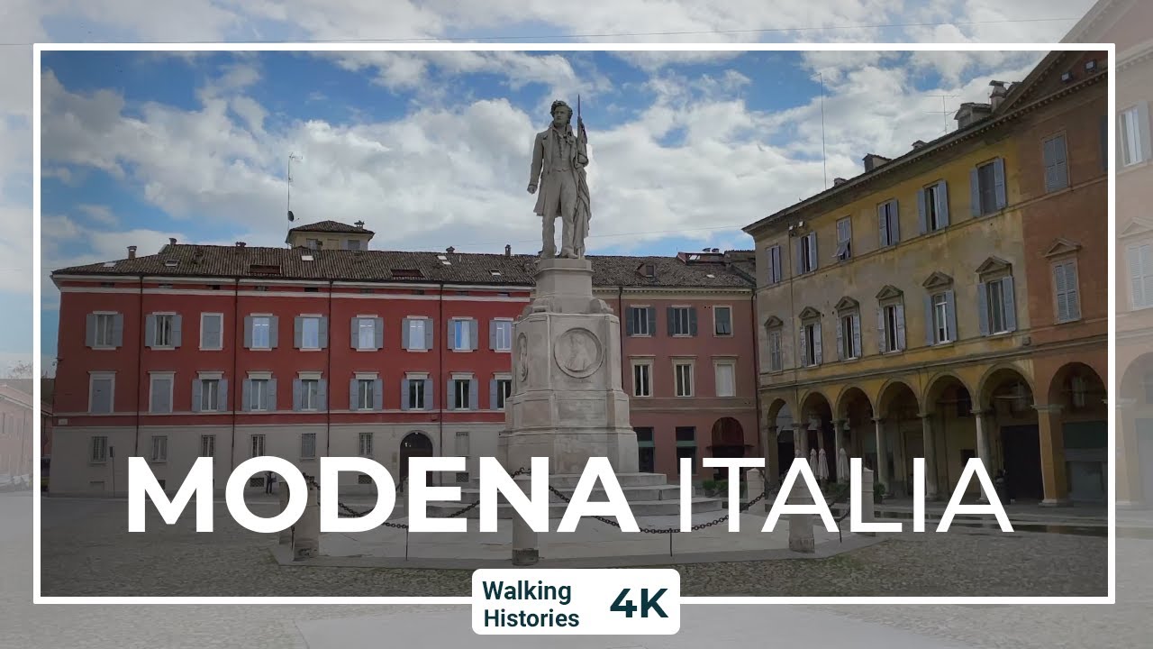 Modena Italy Walking Tour 4K | Palazzo Ducale, Piazza Grande and Mercato Storico Albinelli