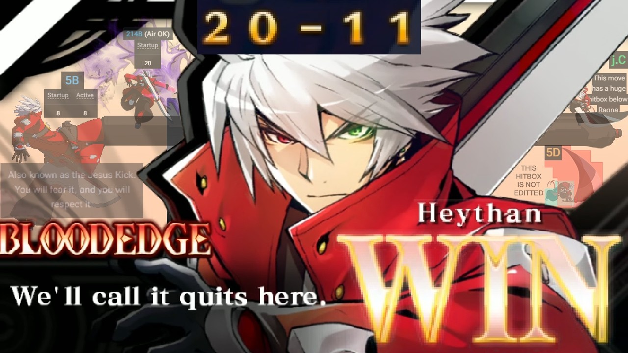 BBCF2 - Ragna (Heythan) vs Kokonoe (Kam) - FT20 - 02/03/2025