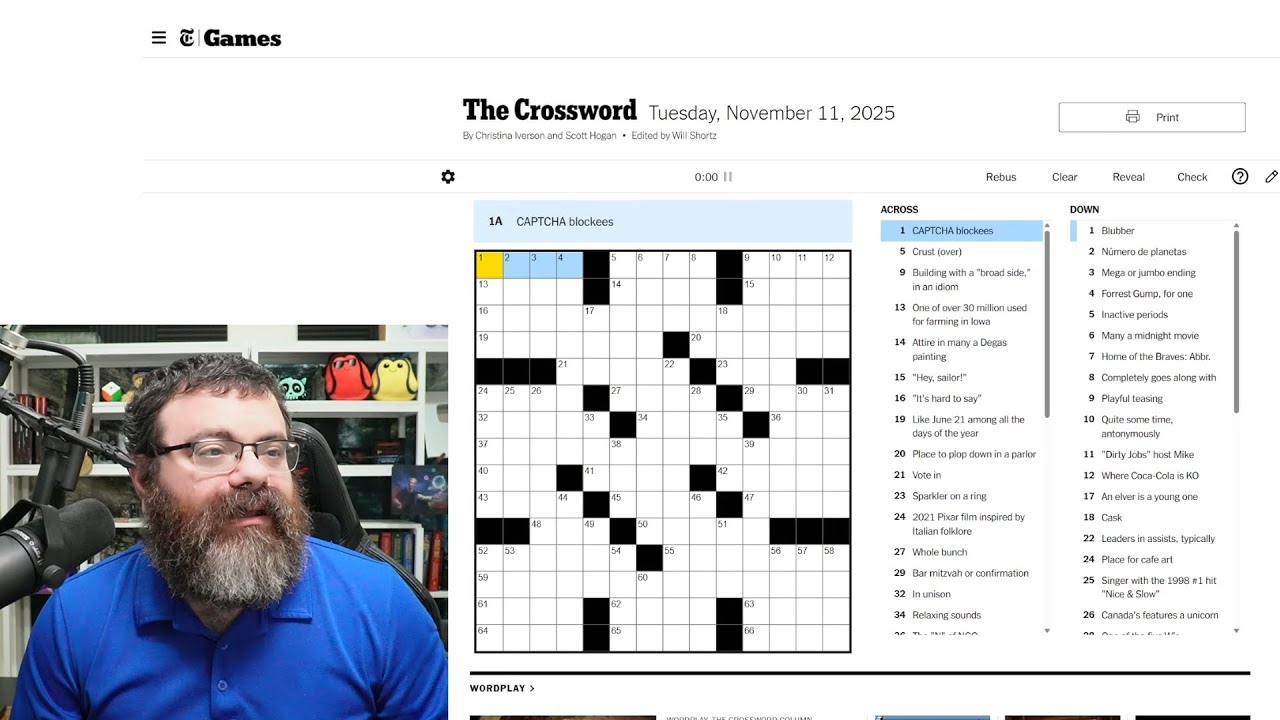 Learning Crossword Week 78 | NYT Crossword Tuesday Nov 11th, 2025