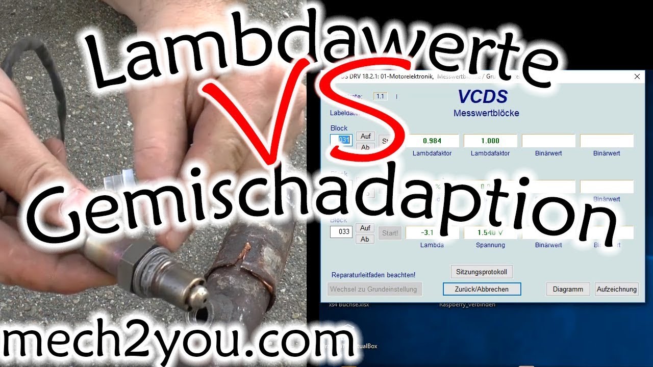 🛠️ Lambdawerte VS Gemischadaption Fehlersuche am Abgassystem mit Lambdasonde und OBD Teil 1