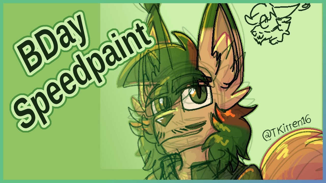 Birthday TKitten redesign experiment - Speedpaint
