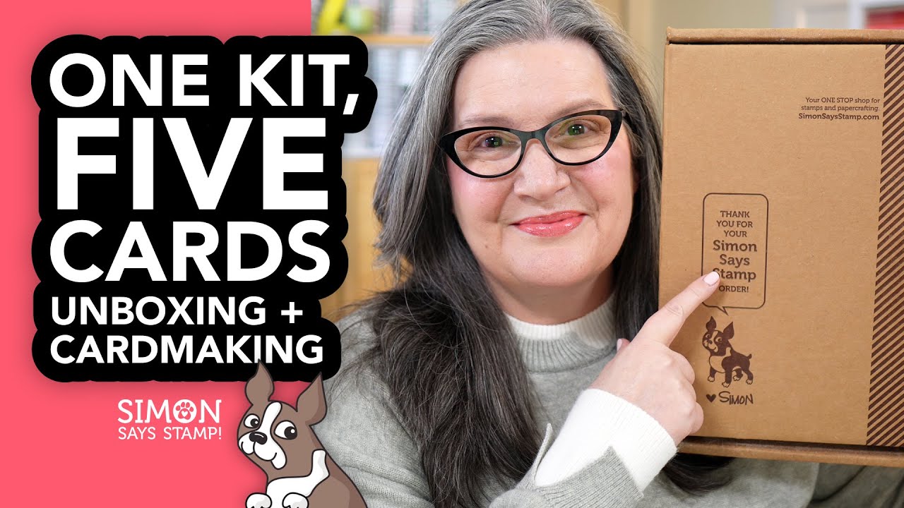 Let's unbox the February 2025 Card Kit from @Simon Says Stamp and make FIVE cards!