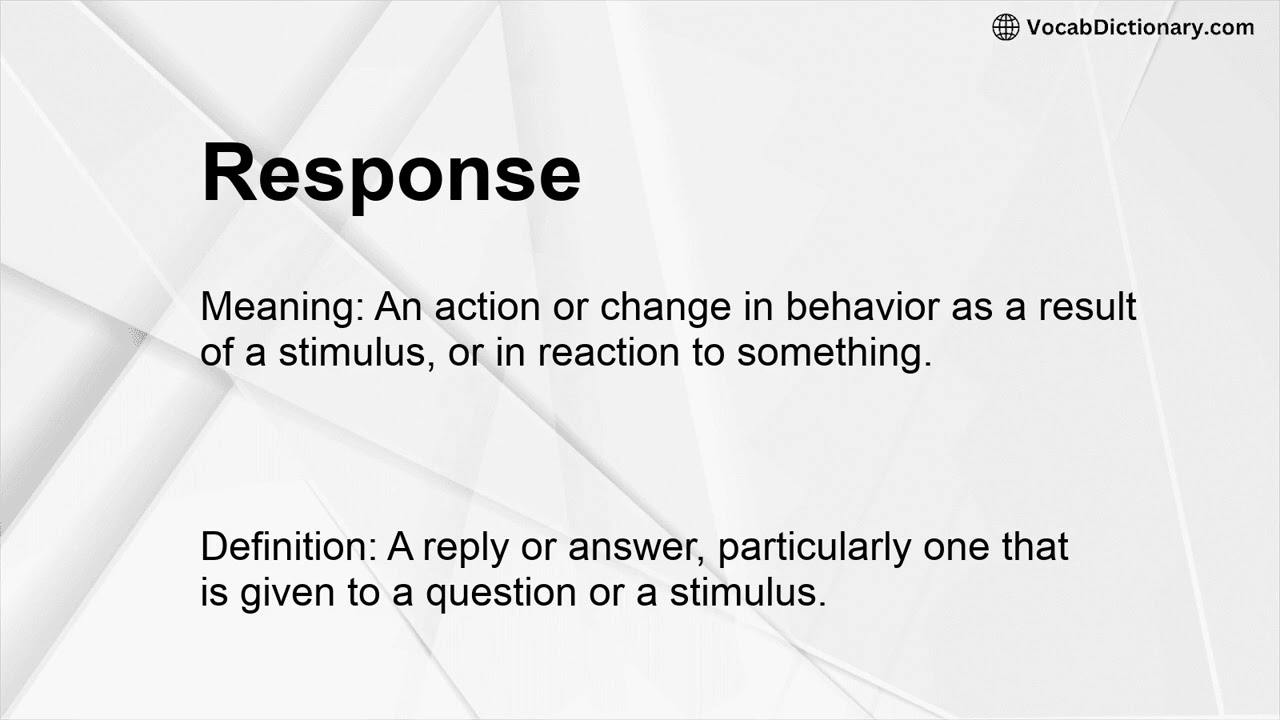 Response Meaning