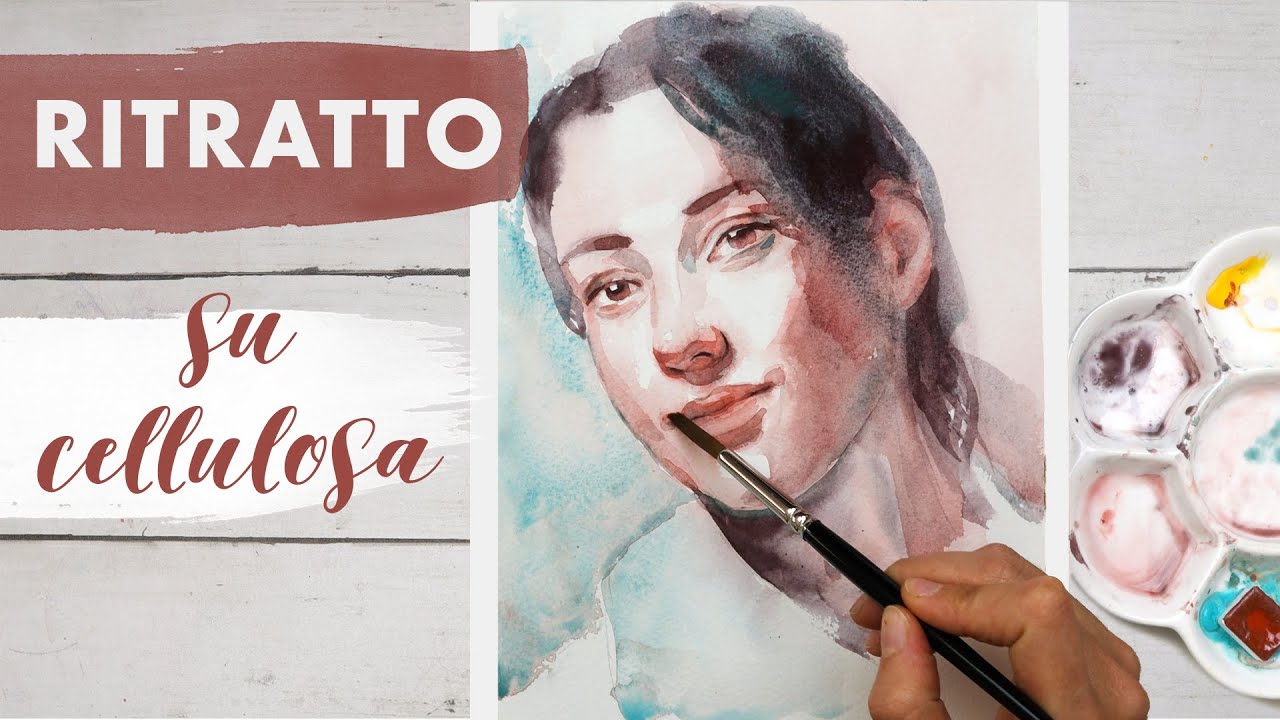 ACQUERELLO su cellulosa TUTORIAL✨ Ritratto
