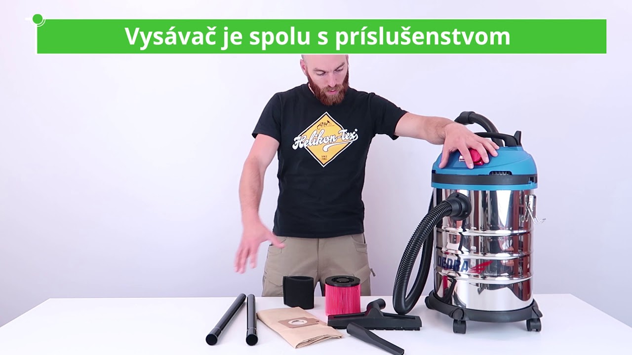 Priemyselný vysávač 1400W, sucho-mokro, DEDRA