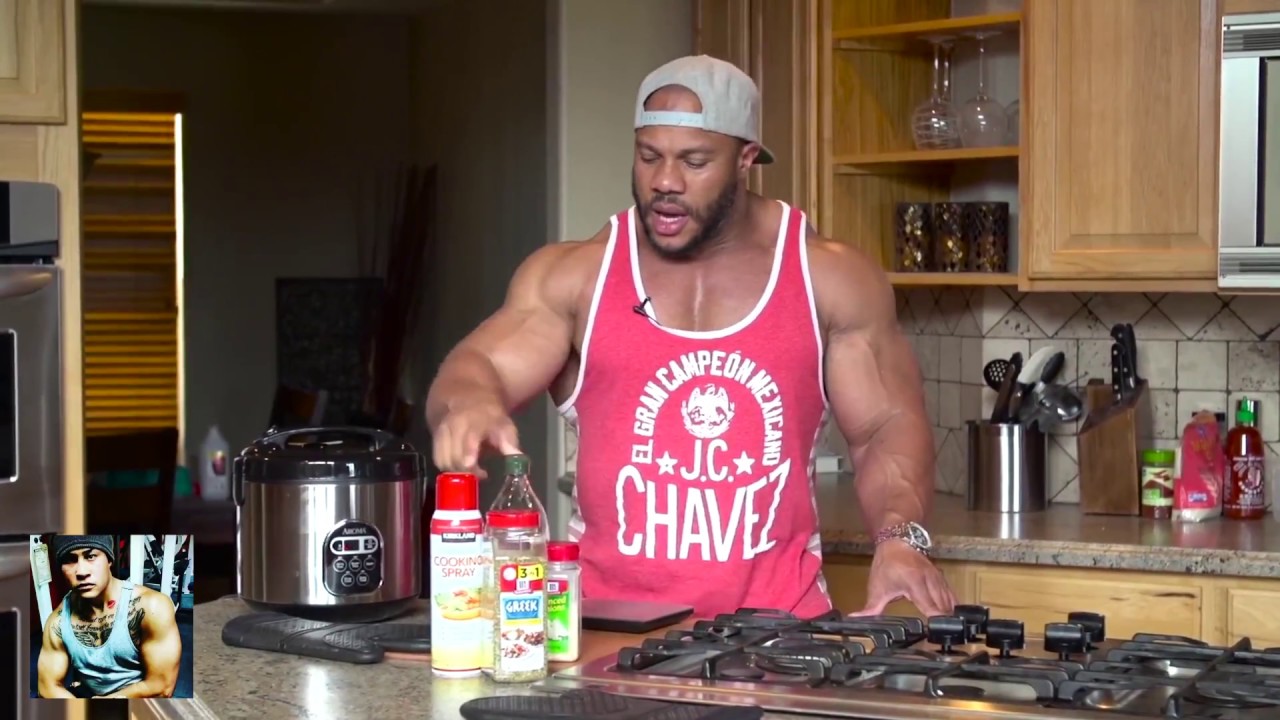 Phil Heath Cocinando con su esposa   Almuerzo de bistec