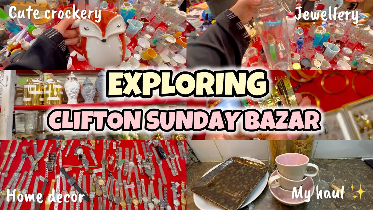 Exploring most aesthetic and budget friendly finds at Clifton Sunday Bazar in Karachi, Pakistan 🛍️✨