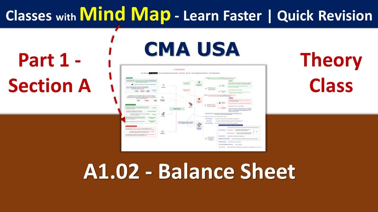 CMA USA | P1 | A1.02 | Balance Sheet | Theory