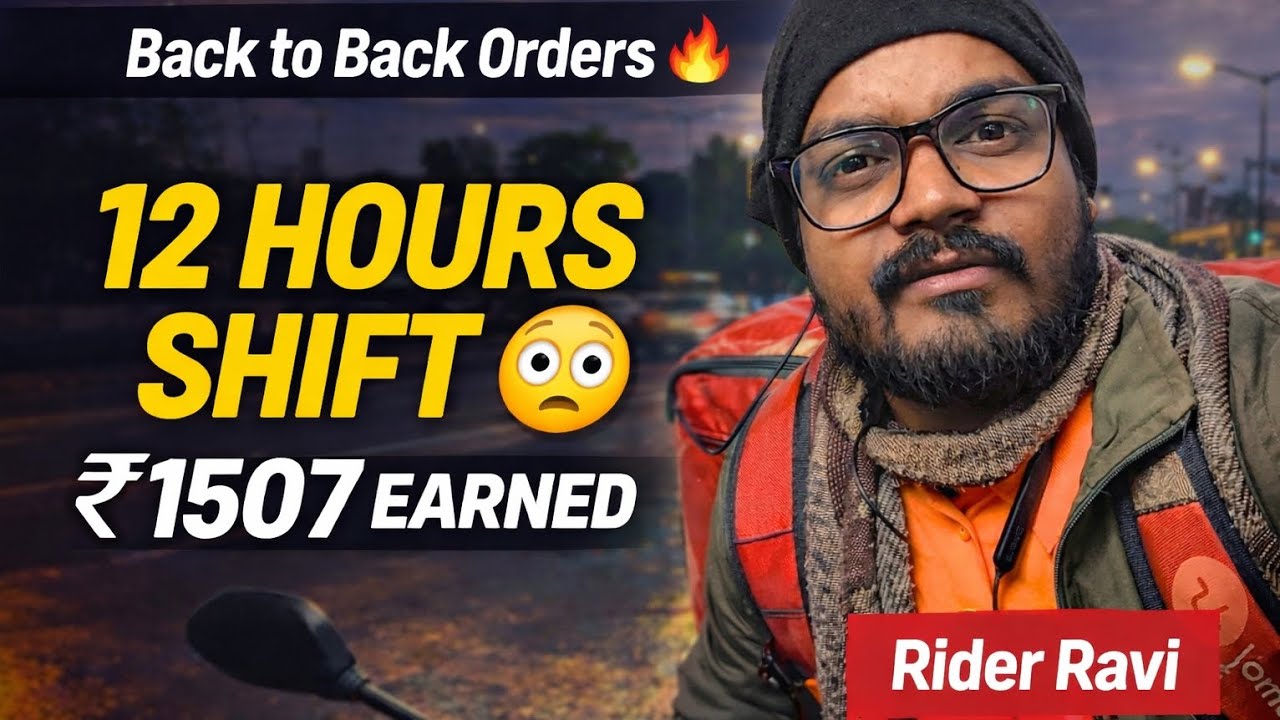Delivery Boy Routine: 11 Hours of Hard Work | ₹1507 Earned! | My Daily Vlog || Rider Ravi ||