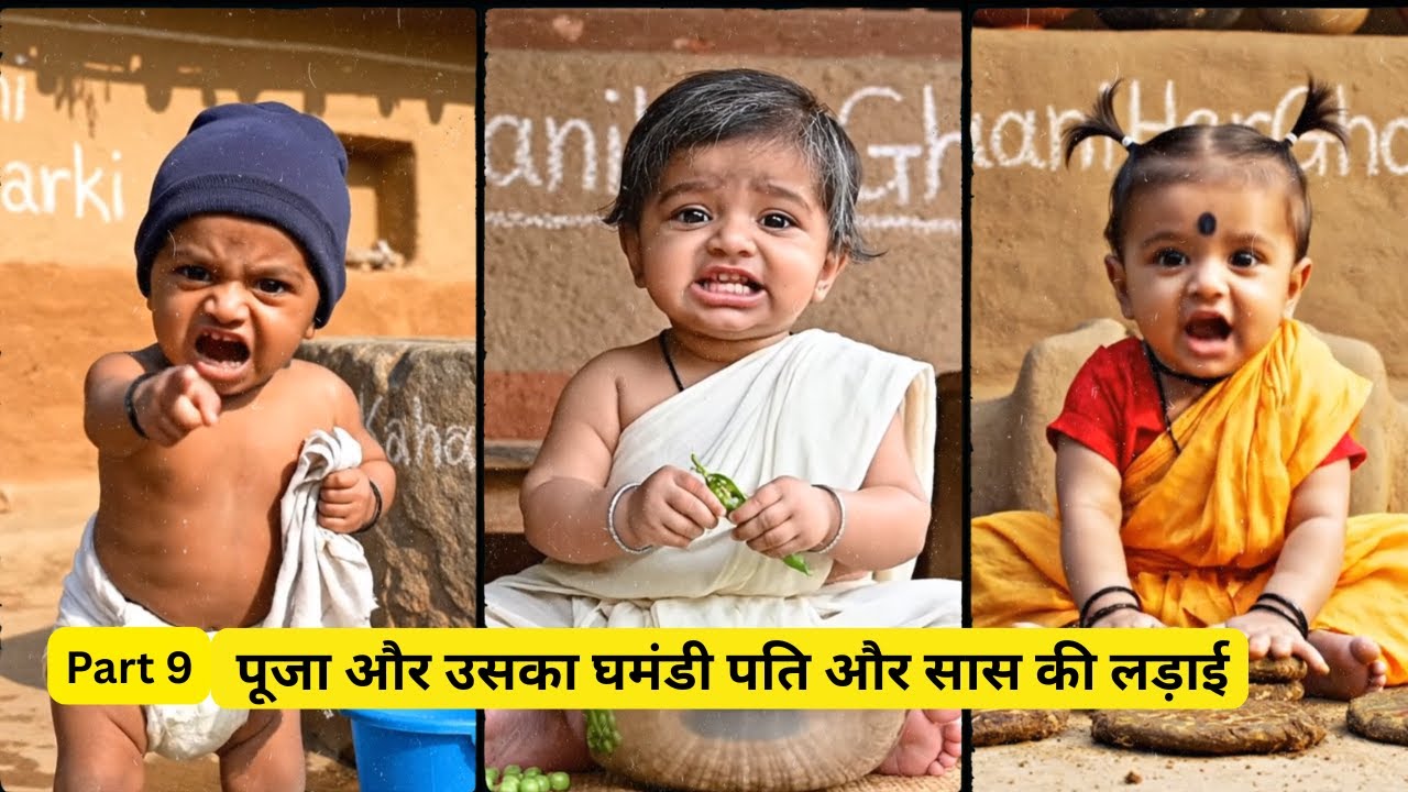 Pooja aur uska ghamandi kanjoos pati ki jabardast ladai  part 9 #comedyvideo