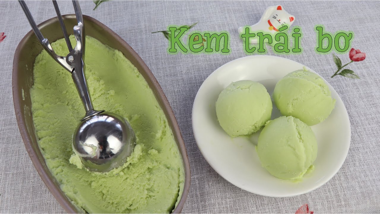 Cách làm kem trái bơ dẻo xốp mịn không dăm đá