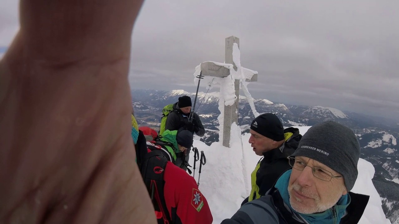 Kleiner Pyhrgas - Eiskar Abfahrt durch die Steilrinne