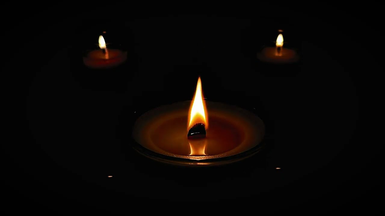 1 Hour Relaxing Candle Flame 🕯️ Cozy Night Ambience for Sleep, Study & Relaxation