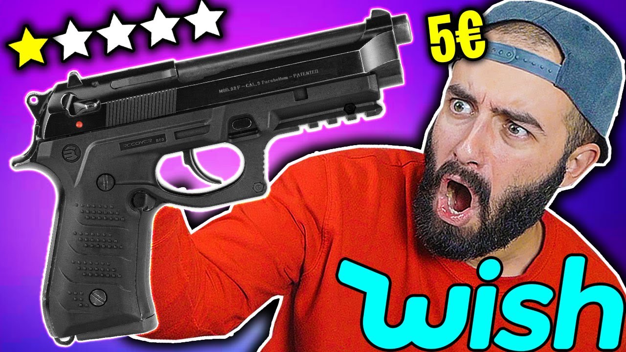 UNBOXING PISTOLA da 5€ di WISH *esplode?* - OFFERTE WISH