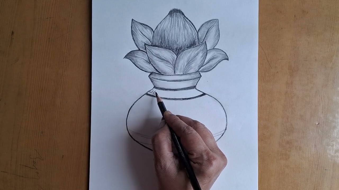 ✨️Kalash drawing step by step ✨️ How to draw Kalash ✨️मंगल घट ड्रॉइंग, कलश ड्रॉइंग 