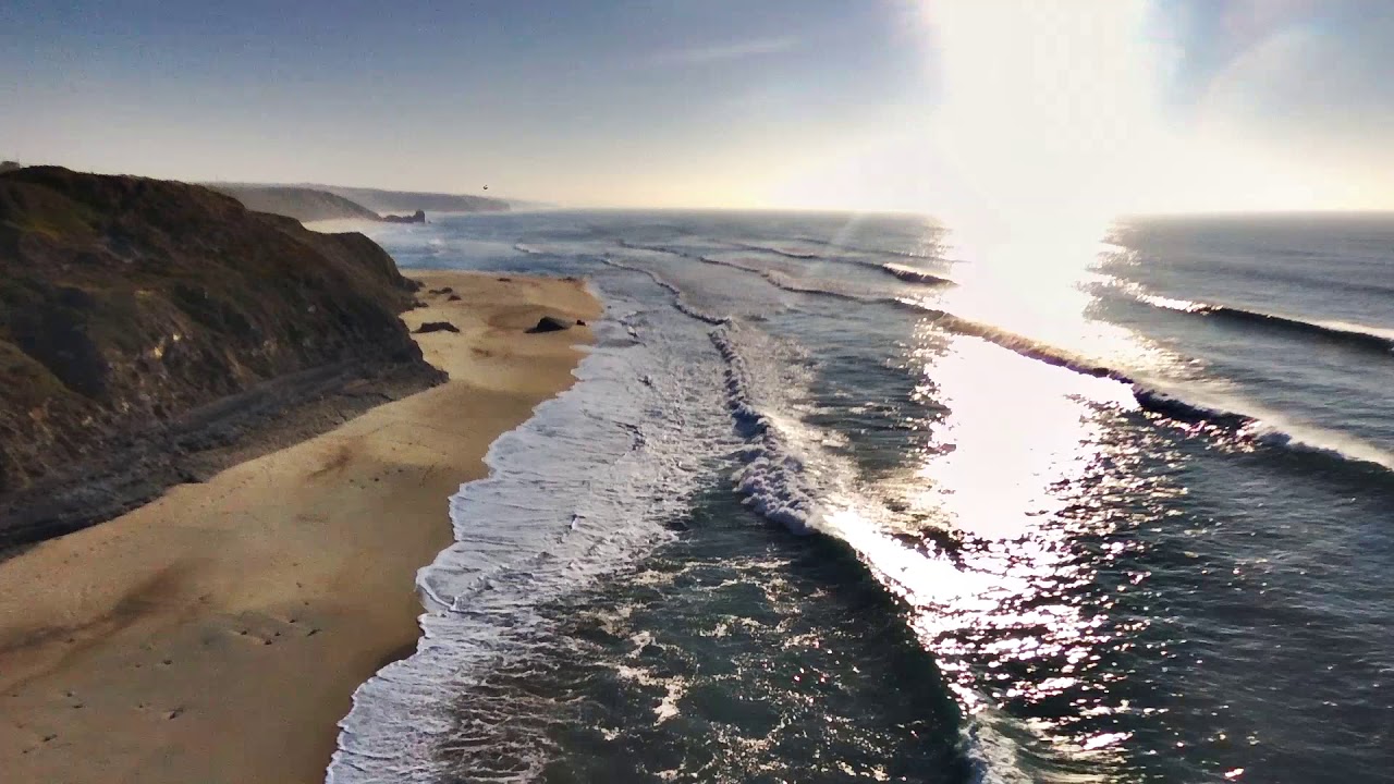 Praia da polvoeira Leiria Drone
