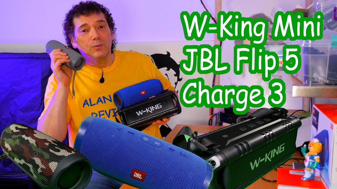 W-King D8 Mini vs JBL Charge 3 and Flip 5 bluetooth speakers