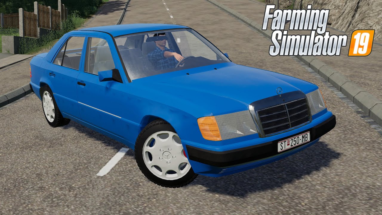 Mercedes-Benz W124 250D - Farming Simulator 2019 [FS19 LS19 Car Vehicle Mod] #car #gaming #mercedes