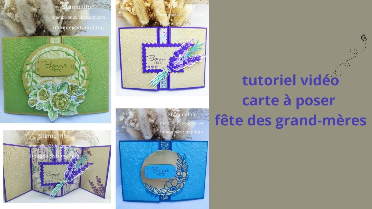 {Tutoriel carterie} carte fête des grand-mères Stampin'Up
