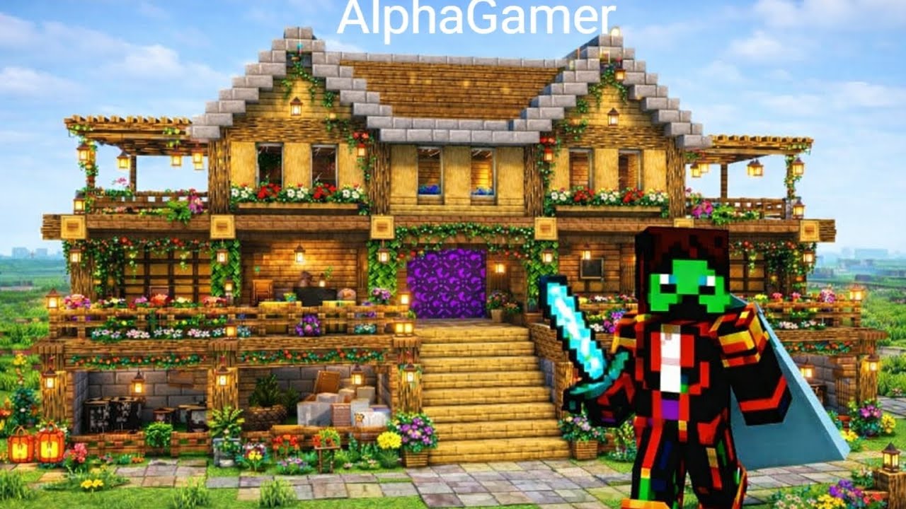 Minecraft Survival series Day-4 I decorated my village | Minecraft | Alphagamerop