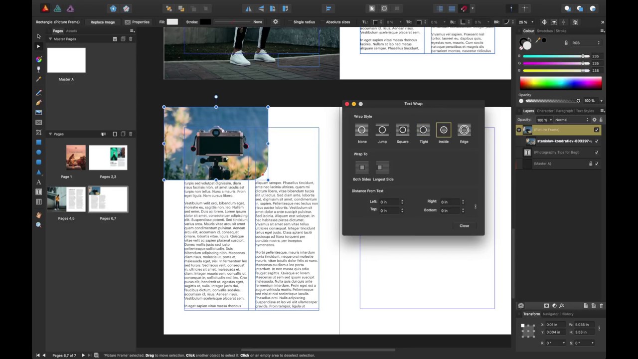 Working With Text in Affinity Publisher