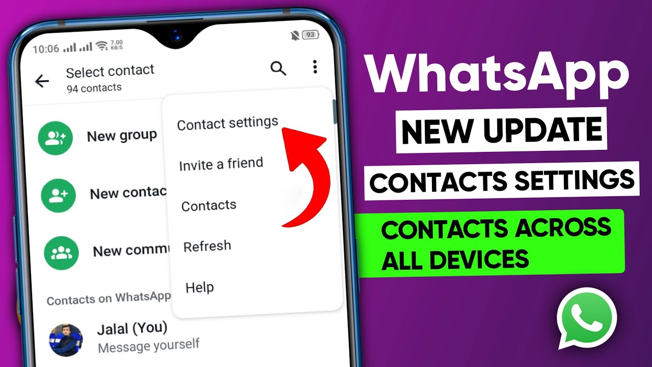 New WhatsApp contacts settings update || Manage contacts across devices easily