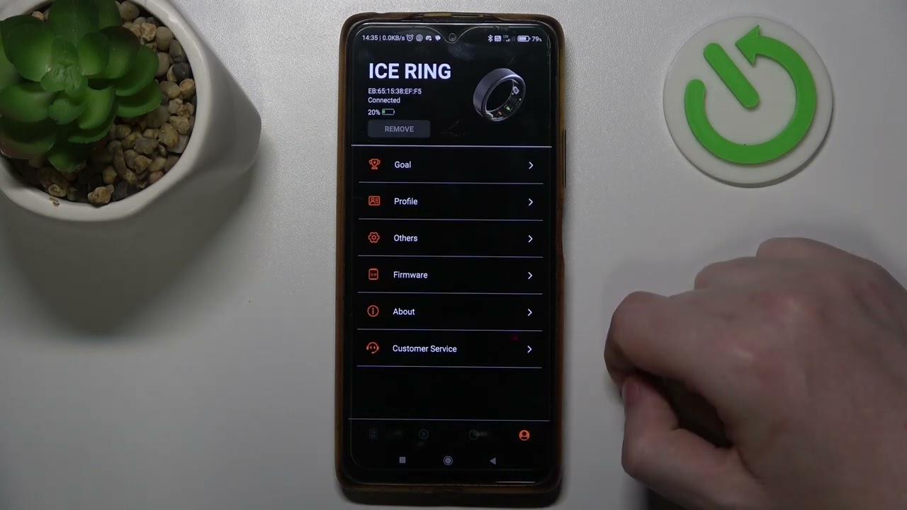 Как сбросить настройки Smartring ICE RING до заводских