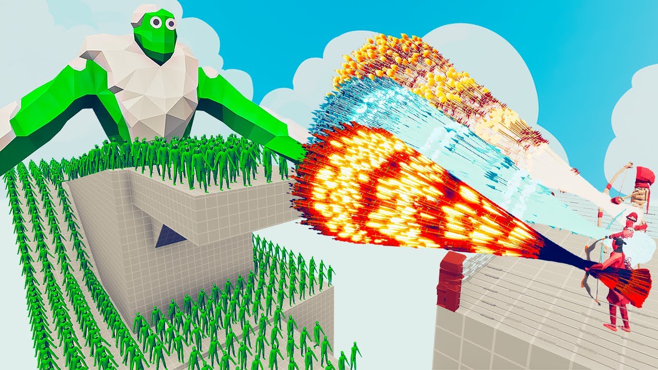 100x ZOMBIE + 2x GIANT vs 3x EVERY GOD - Totally Accurate Battle Simulator TABS