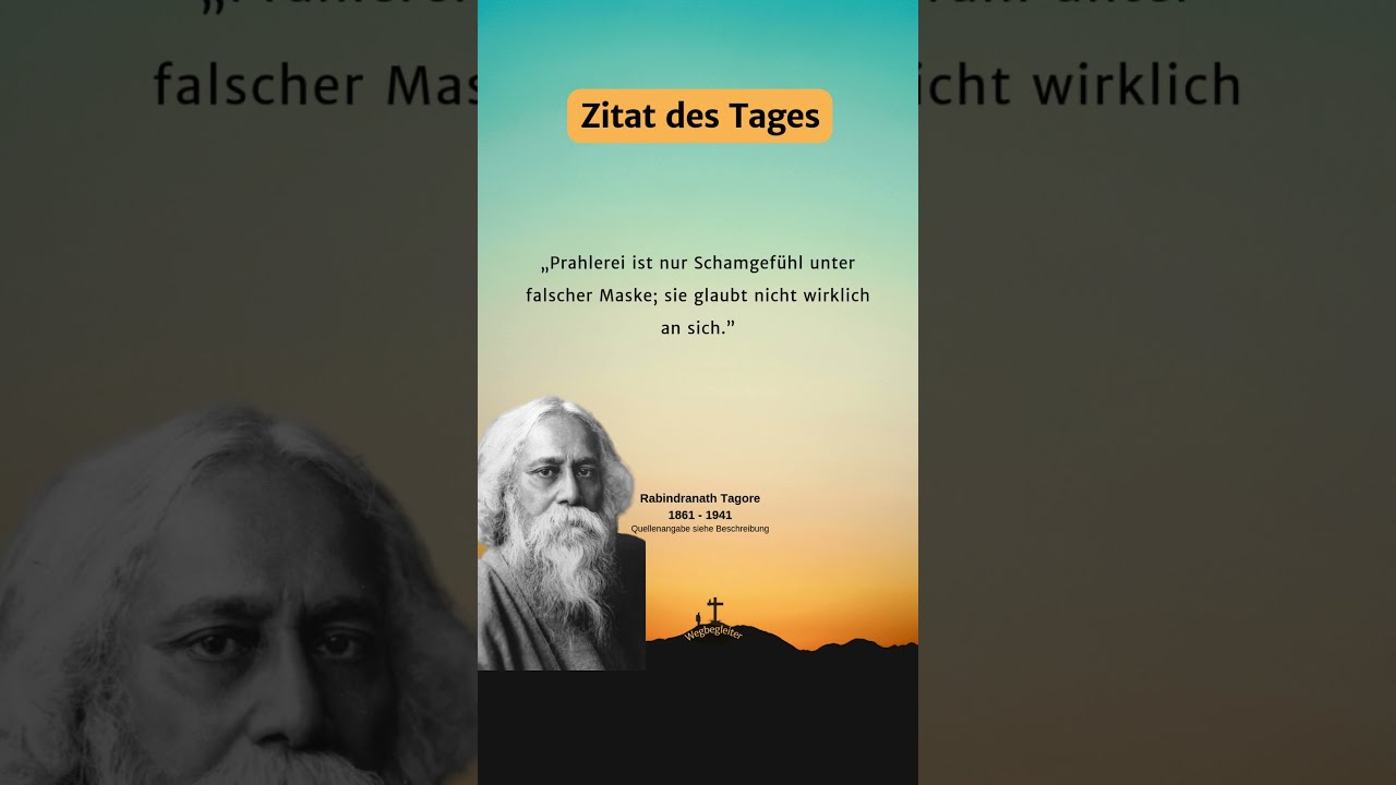Prahlerei (Rabindranath Tagore) 🕊️ #zitate #Inspiration #mindset