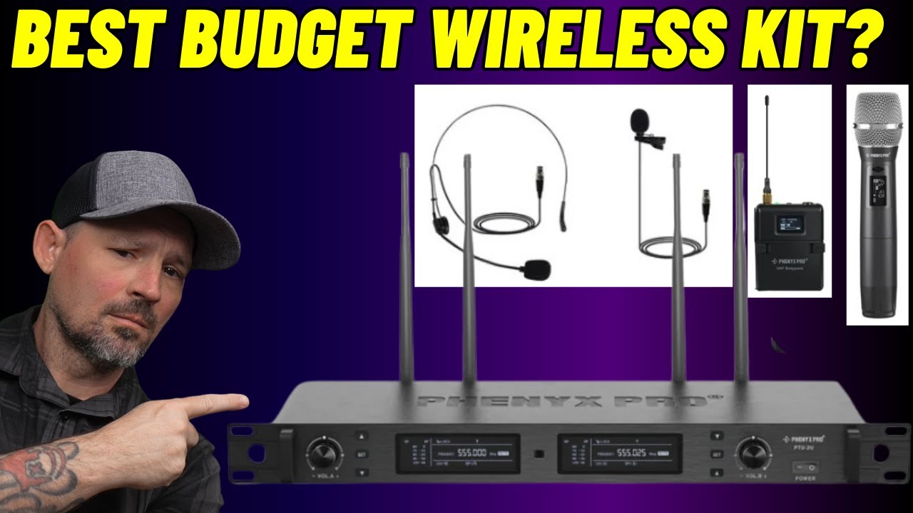 Phenyx Pro PTU-2U Wireless Microphone System | One Wireless System | Three Mic Options.