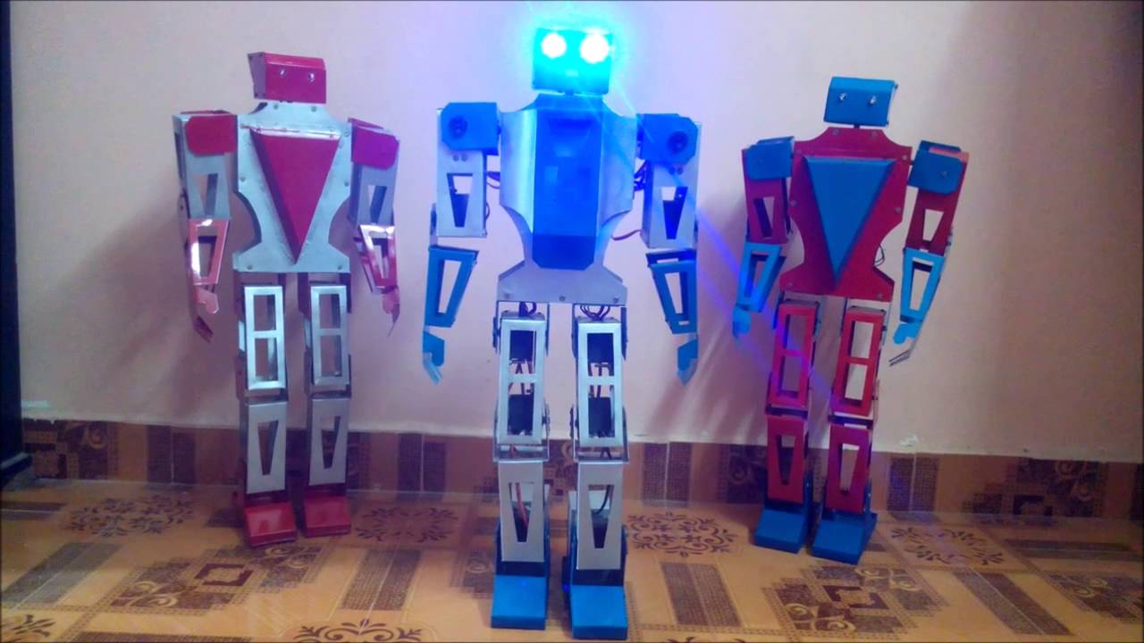 Simple humanoid robot with voice control