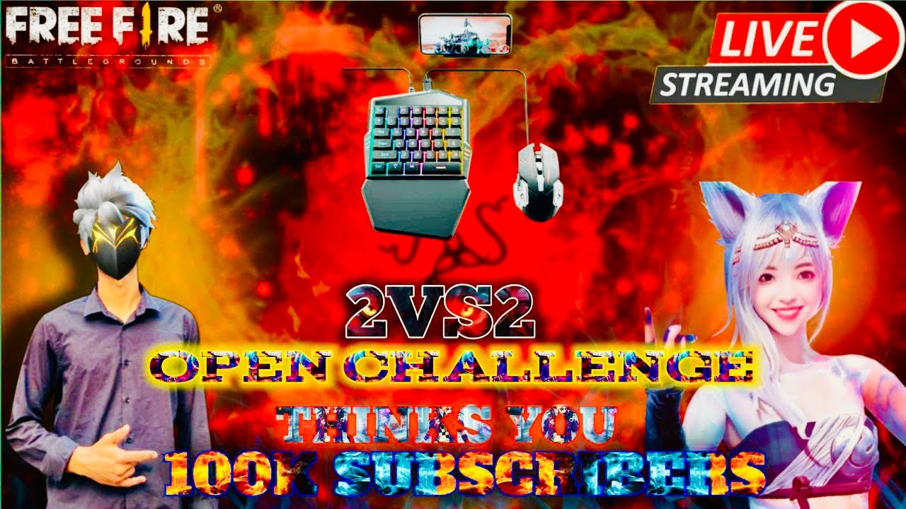 2vs2😉FREE FIRE LIVE 😍😍SOWAD YT 100K 😎😎#freefirelive #gaminglive #livesowadyt100k