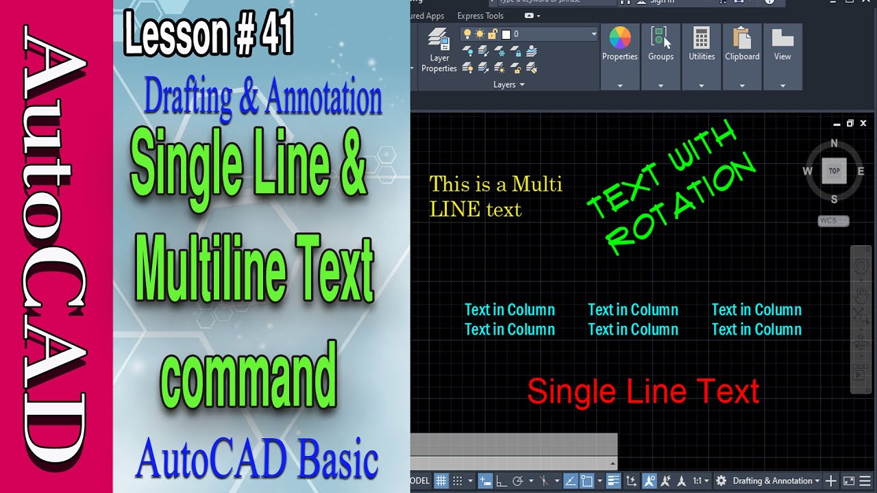 Text Command in AutoCAD