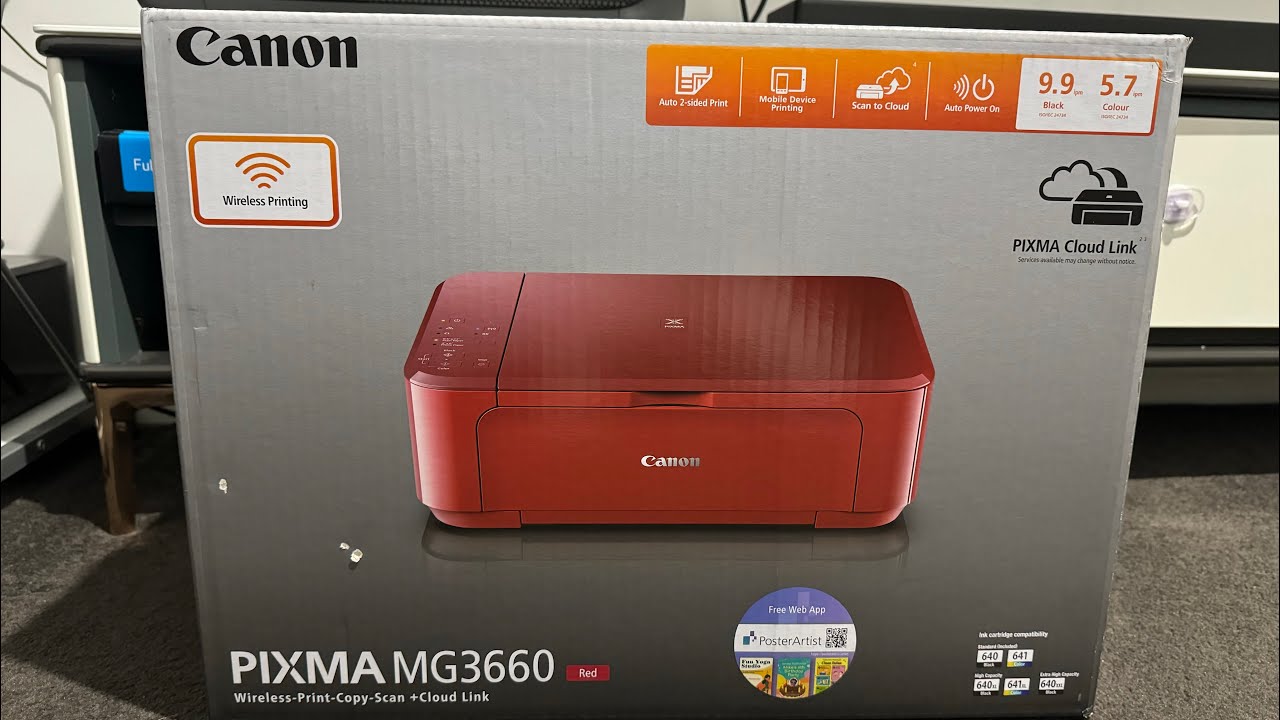 Canon PIXMA MG3660 3-in-1 Printer Unboxing and Laptop/Computer Wireless Setup