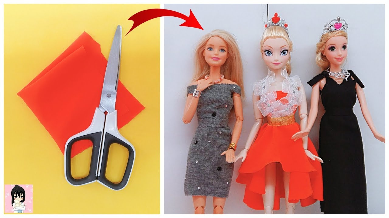 EASY BARBIE DRESS | DIY for Barbies dolls No sew