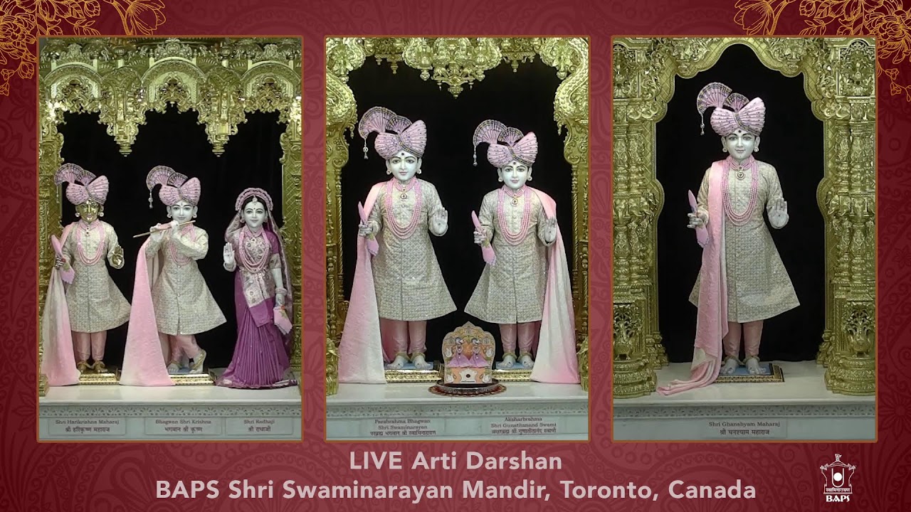 LIVE Sandhya Arti - BAPS Shri Swaminarayan Mandir - Toronto, Canada