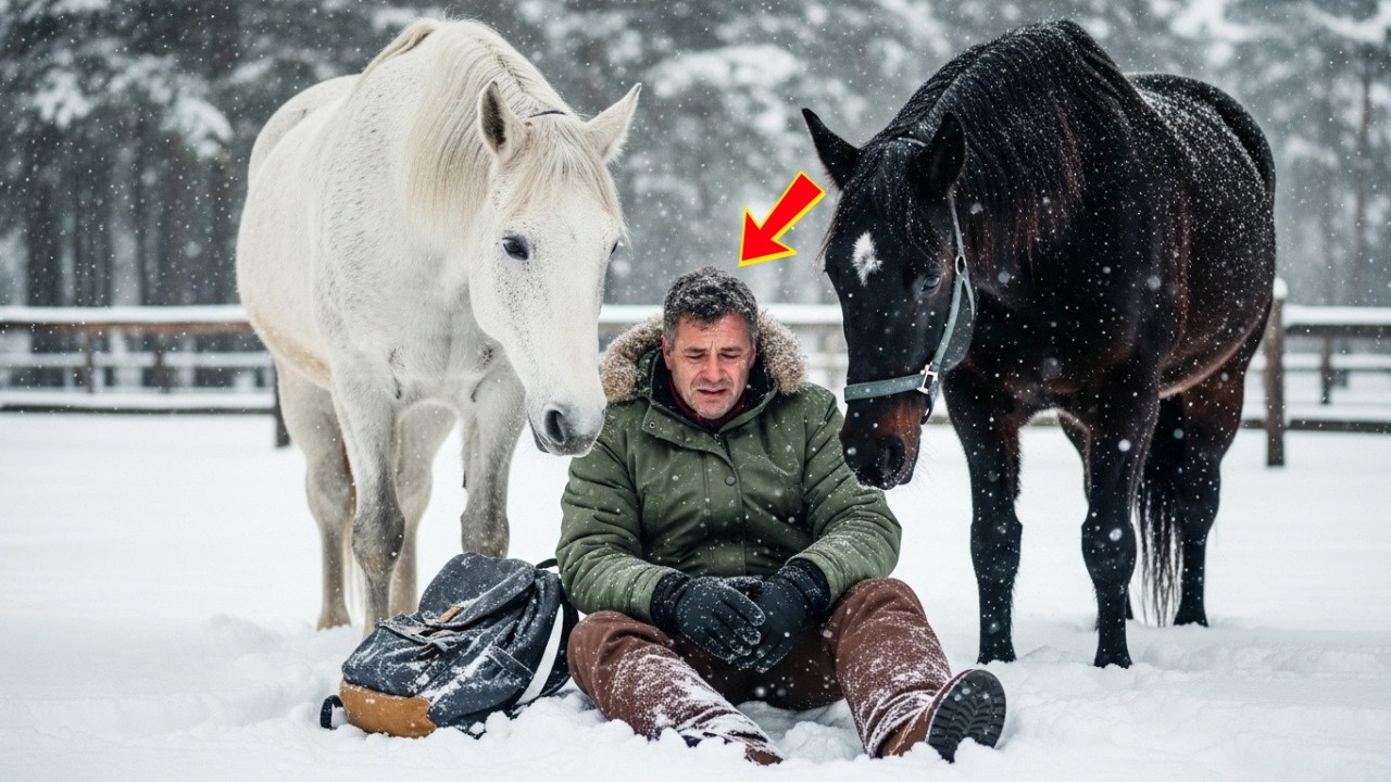 Verletzter Veteran überall abgewiesen – zwei Pferde retten ihn im Schneesturm!