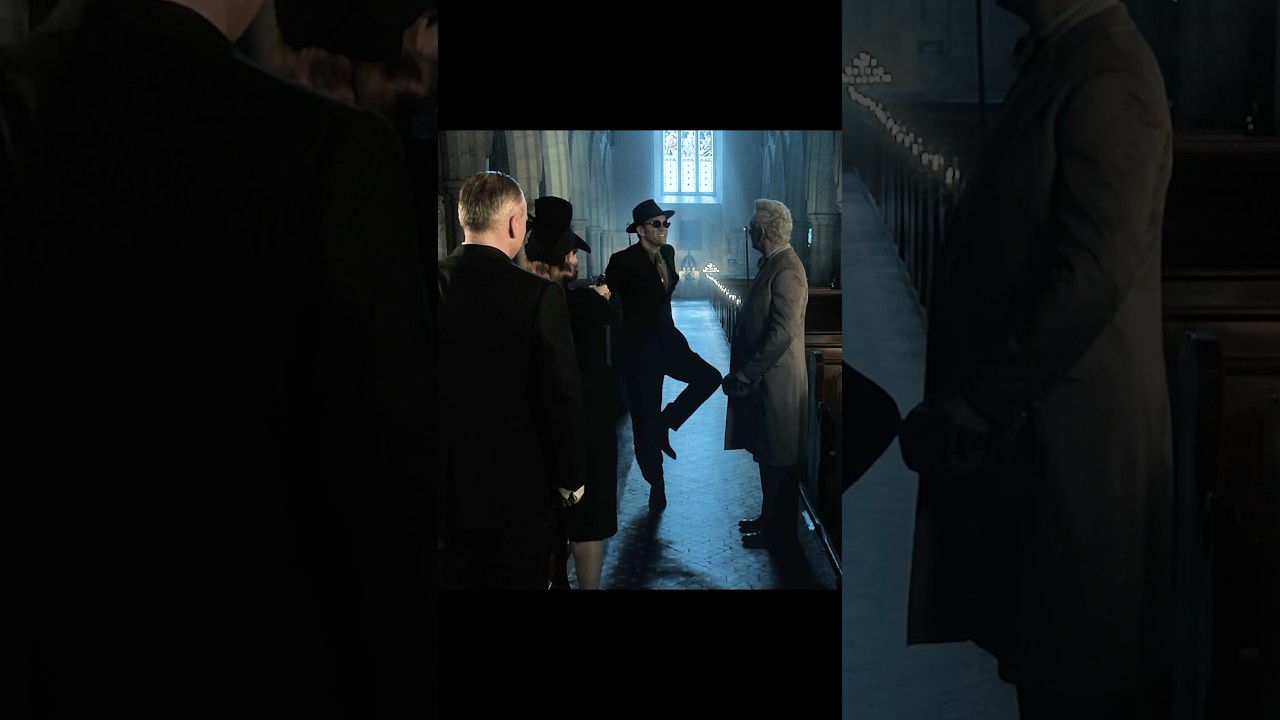 Demon came to the church to rescue Angel💀#movieclips #goodomens