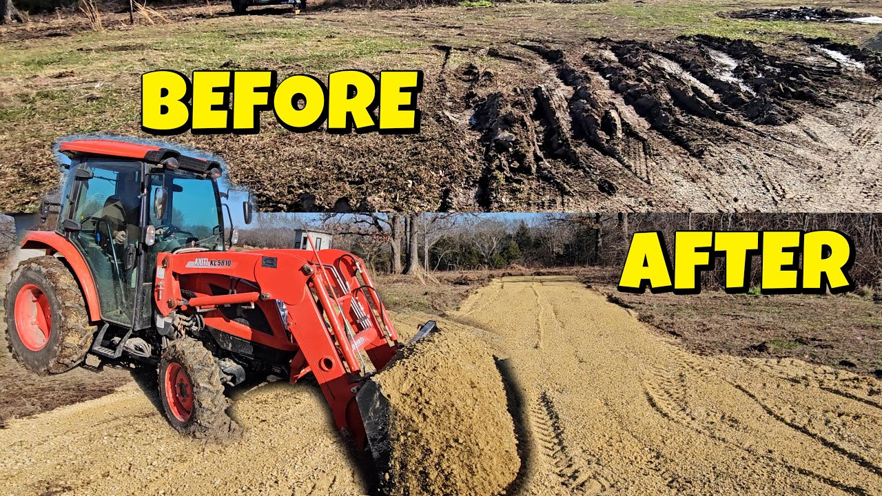 Tractor Gravel Driveway Build - No Bulldozer Required