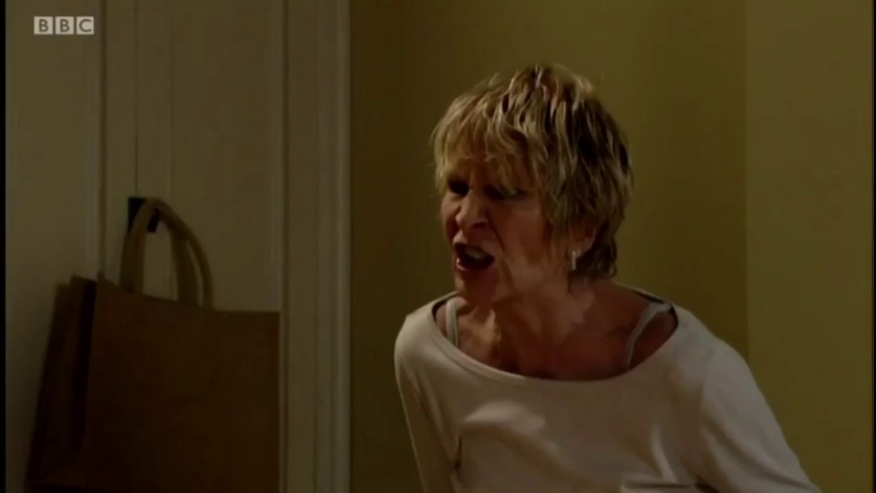Mick throws a cup at Shirley | Eastenders