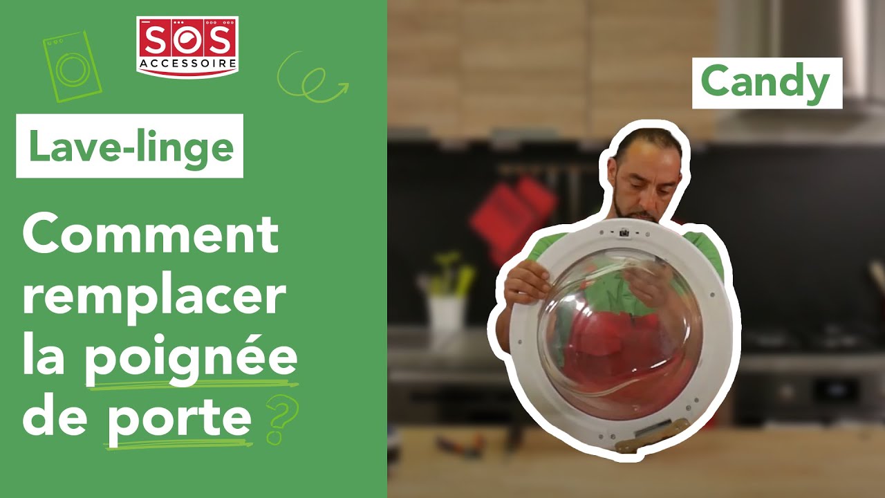 Comment démonter la poignée de porte d'un lave-linge frontal CANDY ?