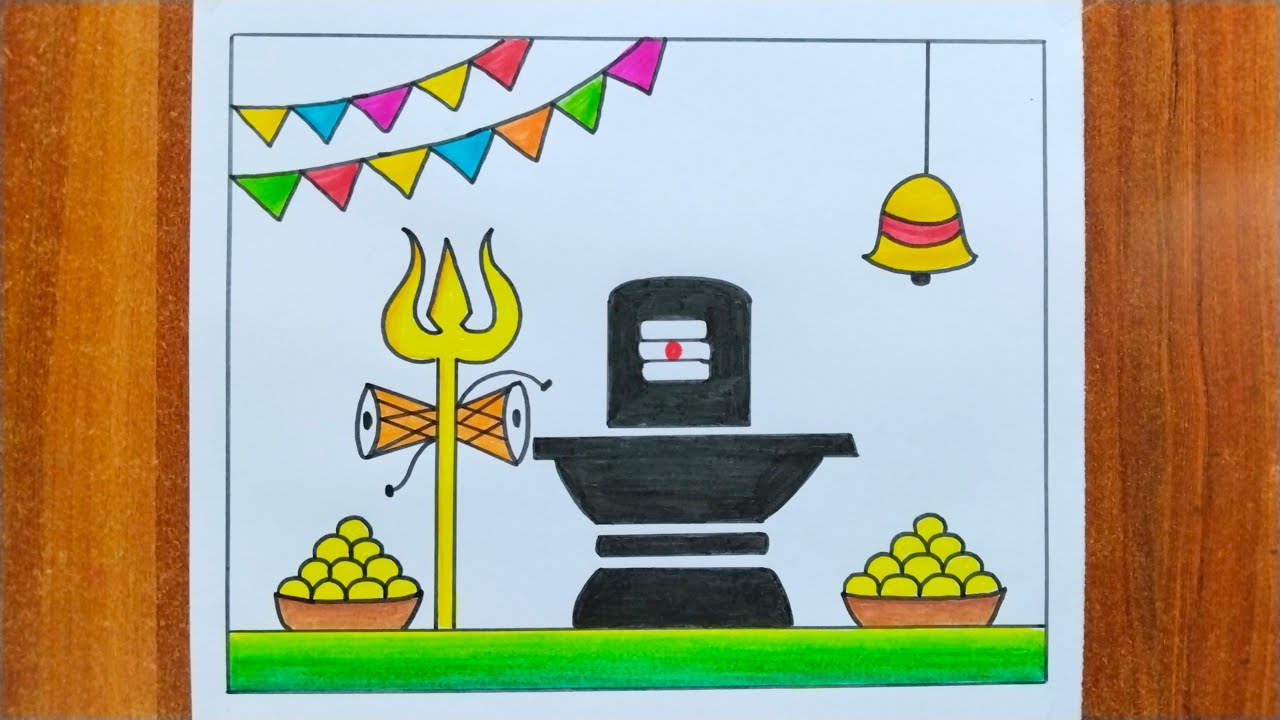 Shivratri Special Drawing / Shivling Drawing Easy / How To Draw Shivling / Mahashivratri Drawing