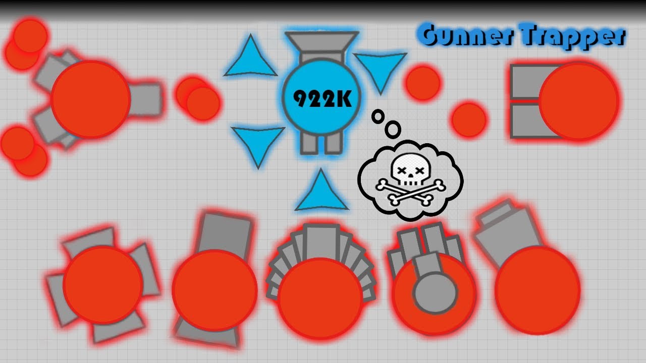 Diep.io - Gunner Trapper's Trapping Ends (922k - FFA)