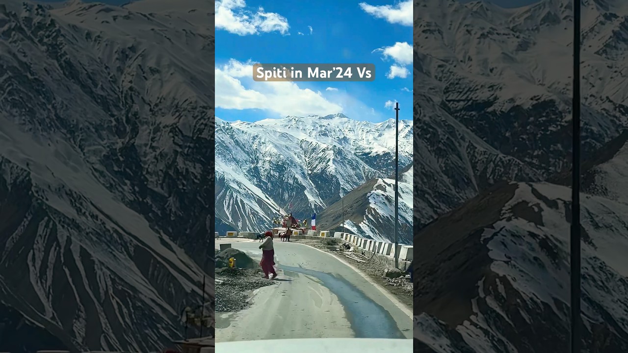 Planning Spiti valley Roadtrip in March? #spitivalley #snowfall #spiti #kaza