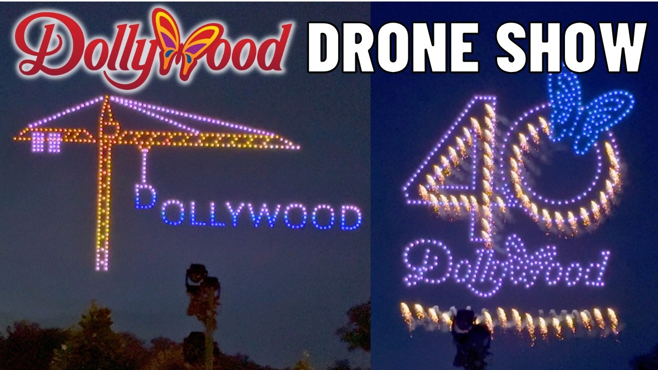 Full DOLLYWOOD Drone Show & Fireworks | 40th Anniversary 2025