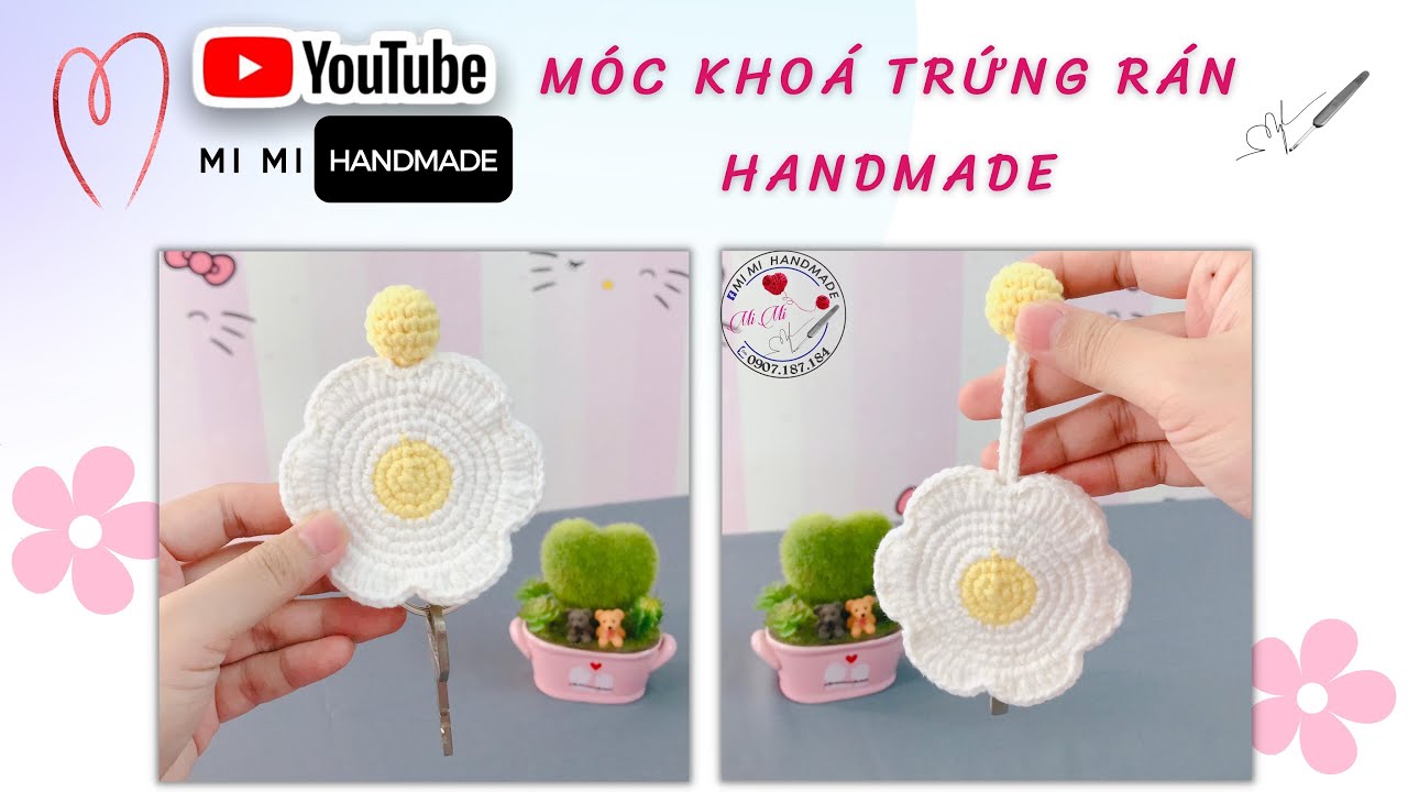 Móc Móc Khoá Trứng Rán 🍳 Siêu Dễ Thương | Cute Fried Egg Keychain | Mimi Handmade