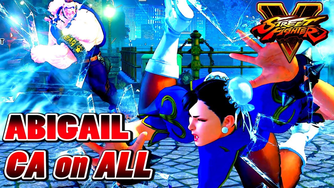 STREET FIGHTER 5 - ABIGAIL Critical Art on All Characters + MENAT  (1080p Full HD 60fps)