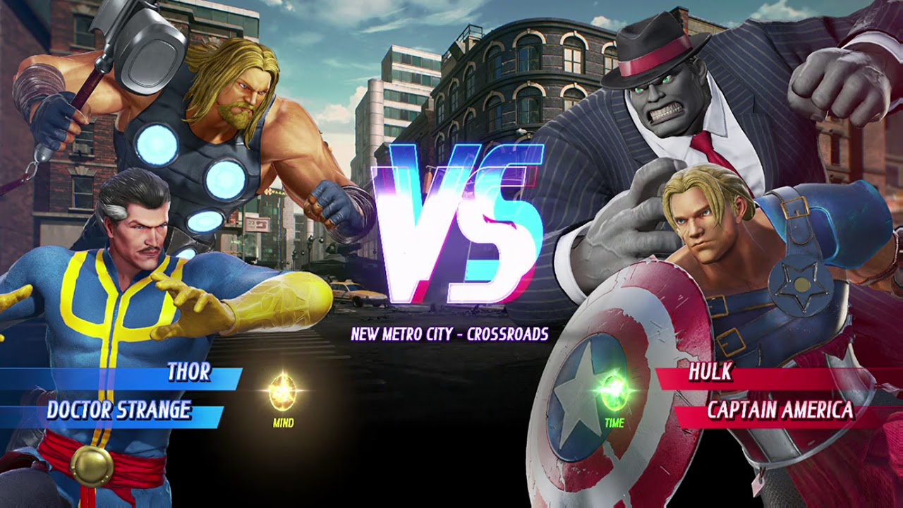 MVCI Gameplay Thor's Ragnarok & Doctor Strange Match Gameplay